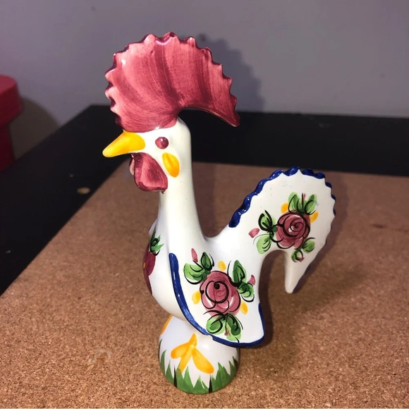 5/$25 
Rooster 5”Fish 2”Painted  Ceramic Figurines Portugal Style Colourful Chip - Picture 2 of 8